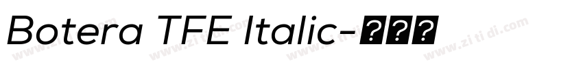 Botera TFE Italic字体转换